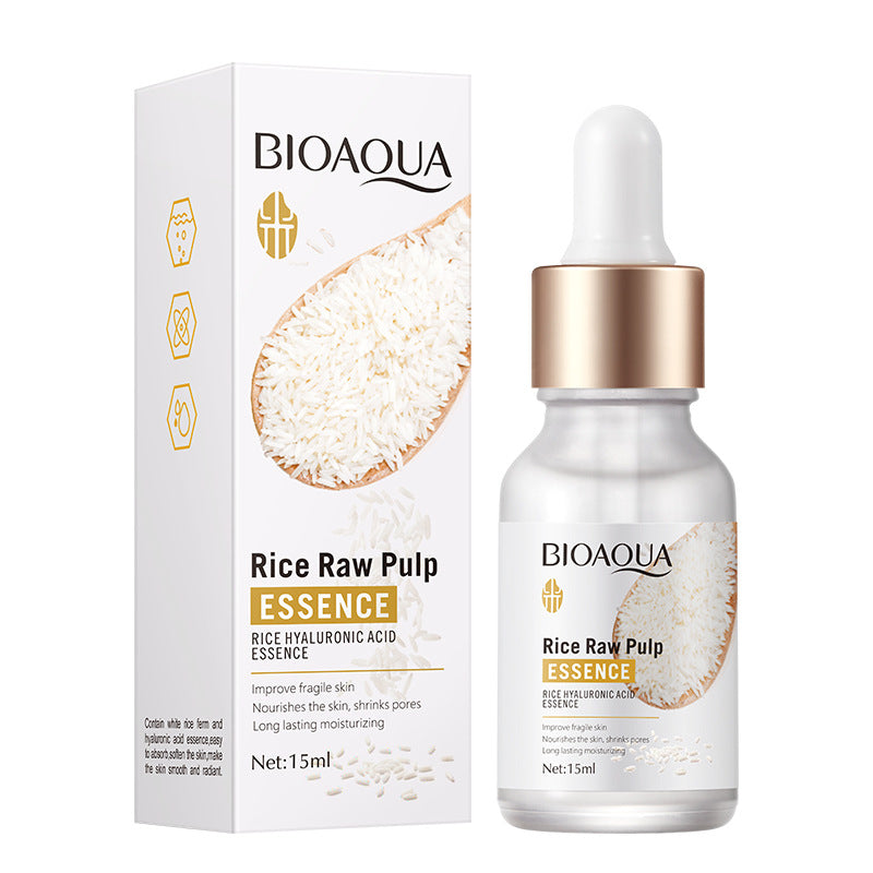 Full English Rice Essence Serum15ml BIOAOUA Hyaluronic acid hydrating skincare products  foreign trade live wholesale