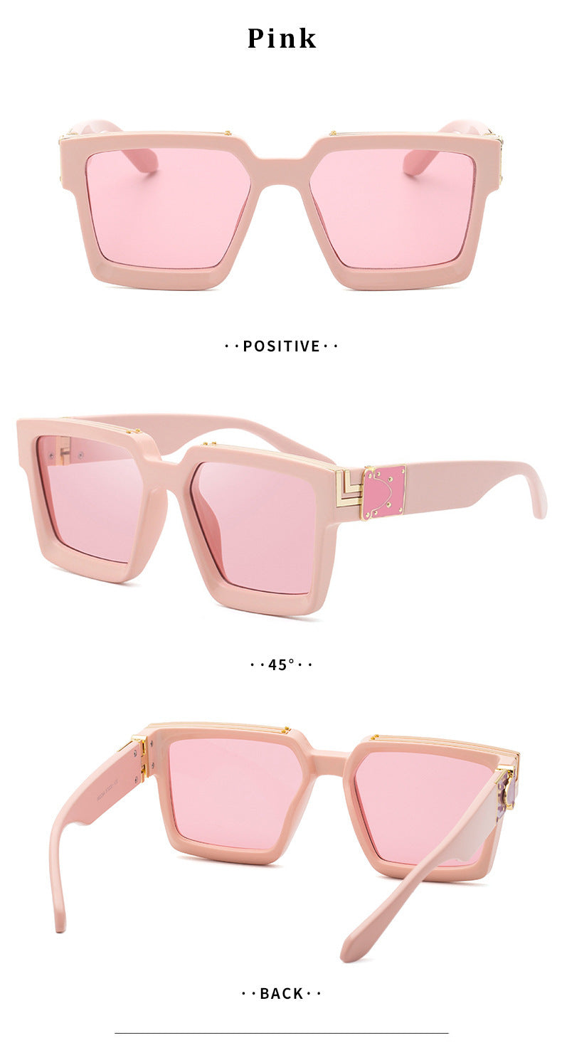 86229Large Frame Sunglasses for Women, European and American Internet Celebrity Style, 0k Fashionable Rich Men's Sunglasses sunglasses