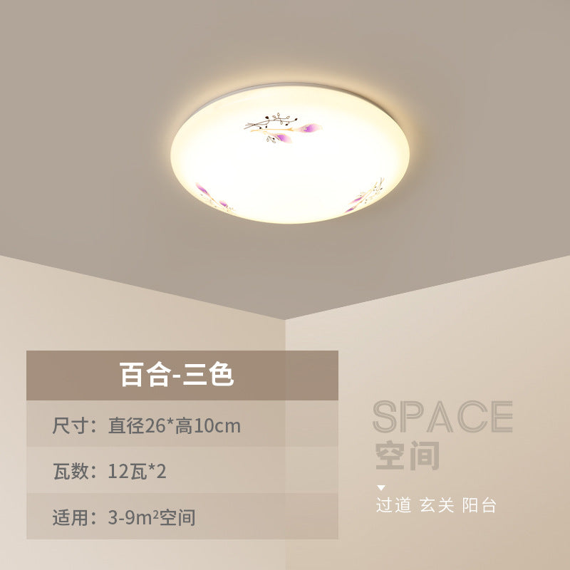 led Ceiling Lamp Nordic Simple Living Room Lamp Round Bedroom Children's Lamp Balcony Corridor Engineering Ceiling Light Fixture