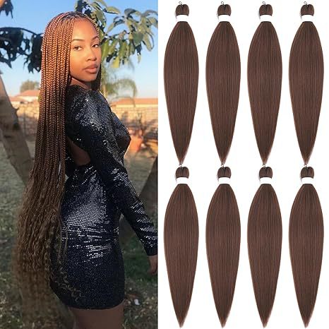 EZ Braided Synthetic Crochet Hair Export Cross-Border Factory In Stock Big Braids European and American Long Straight Hair