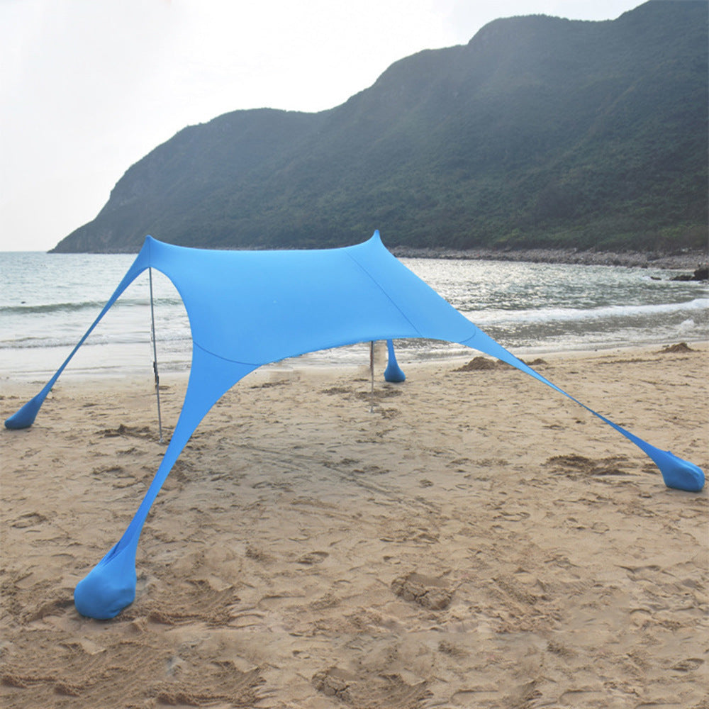 Outdoor Lawn Beach Lycra Canopy Tent Portable Lawn Camping Fishing Tent Outdoor Sun Protection Cooling Shade