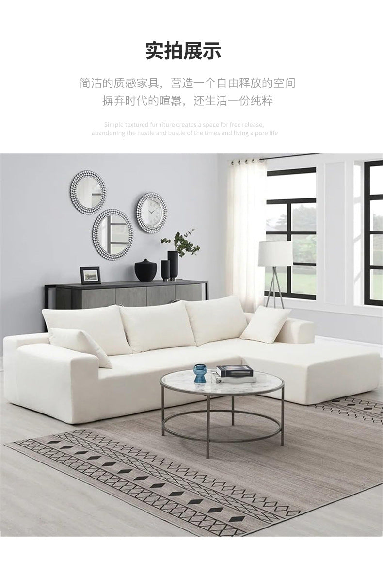 Vacuum Compression Modern Minimalist Tofu Block Sofa Small Apartment Living Room Retro Straight Row Roll Pack Square Fabric Sofa
