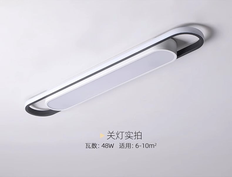 Simple and Modern led Ceiling Light Strip Shape Lamp for Training Room Classroom Gym Car Beauty Lighting Fixture