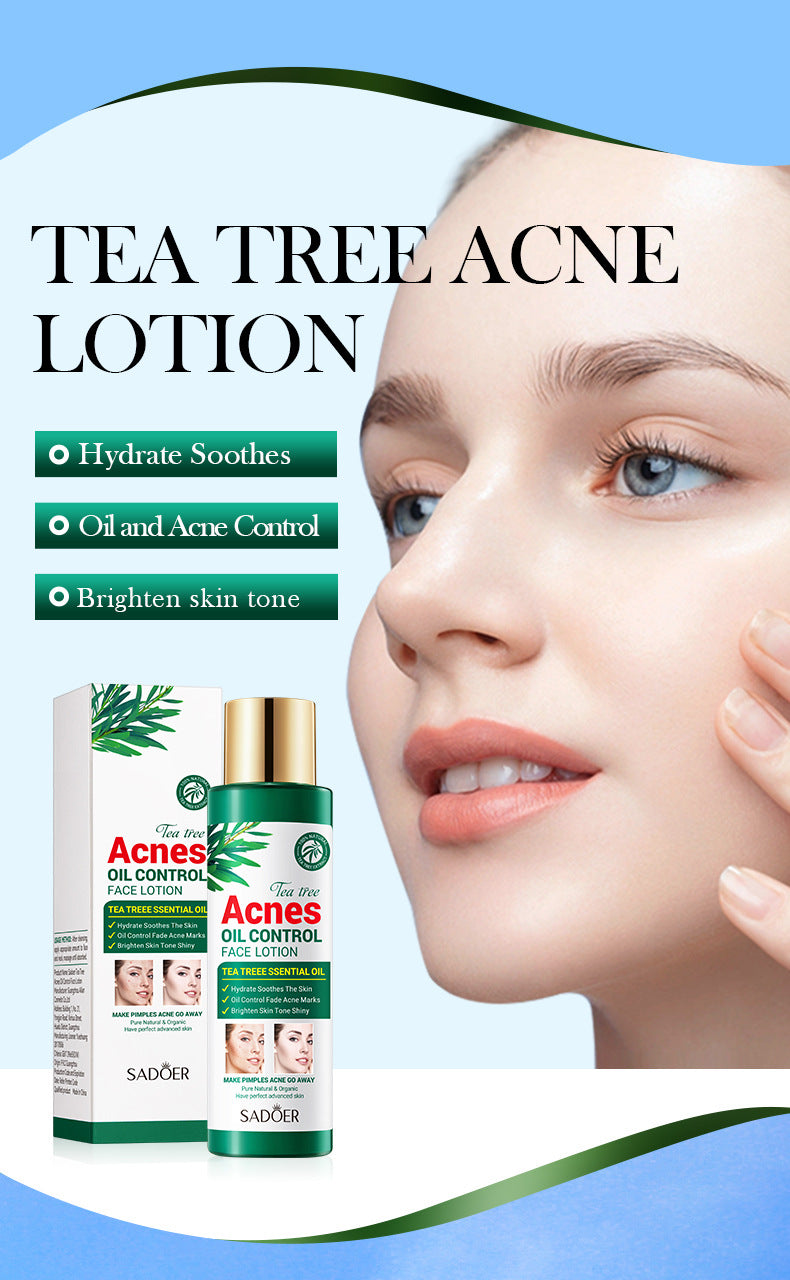 Full English Tea Tree Skincare Set SADOER Cleansing, moisturizing, hydrating five-piece set for  foreign trade wholesale