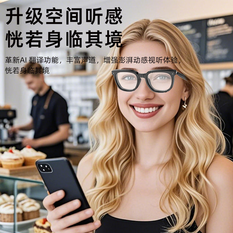 Factory direct sales smart glasses Bluetooth call ai Translation Driving Riding Comfortable Fashionable Sunglasses