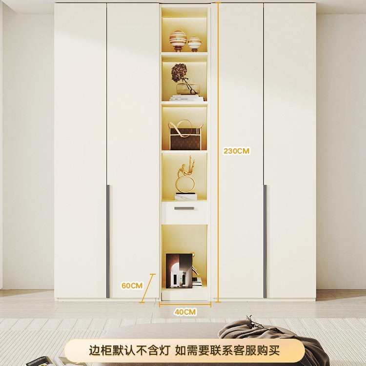 Solid Wood European Pine Board Door to Ceiling60cm Depth18mm Thickened Cabinet Body Wardrobe for Home Bedroom Cream Style Closet