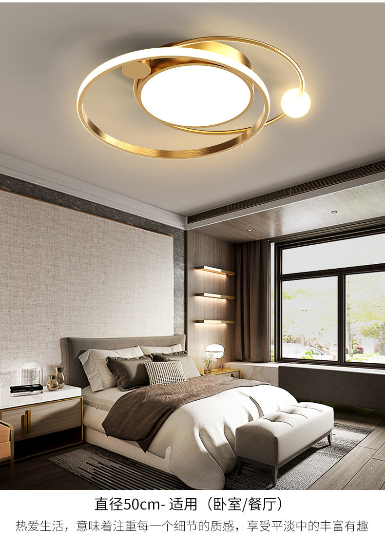 Nordic Bedroom Light Modern Minimalist led Ceiling Lamp Cozy Romantic Creative Living Room Study Room Light Fixture Round Shape