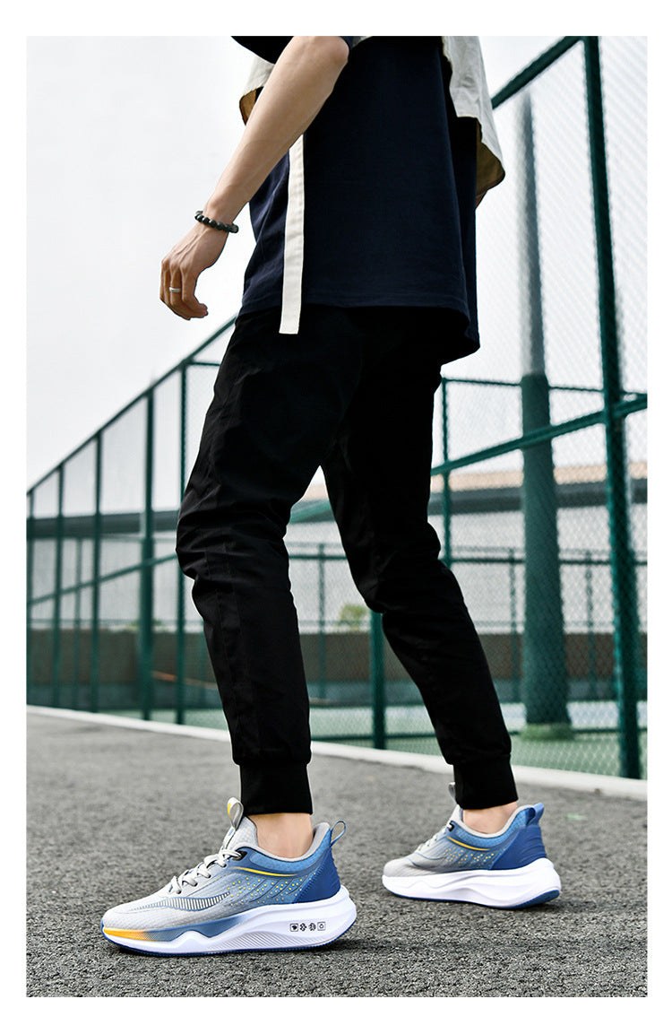 Spring and summer new style comfortable breathable running shoes racing soft sole shock-absorbing youth boys' wear-resistant non-slip sports shoes