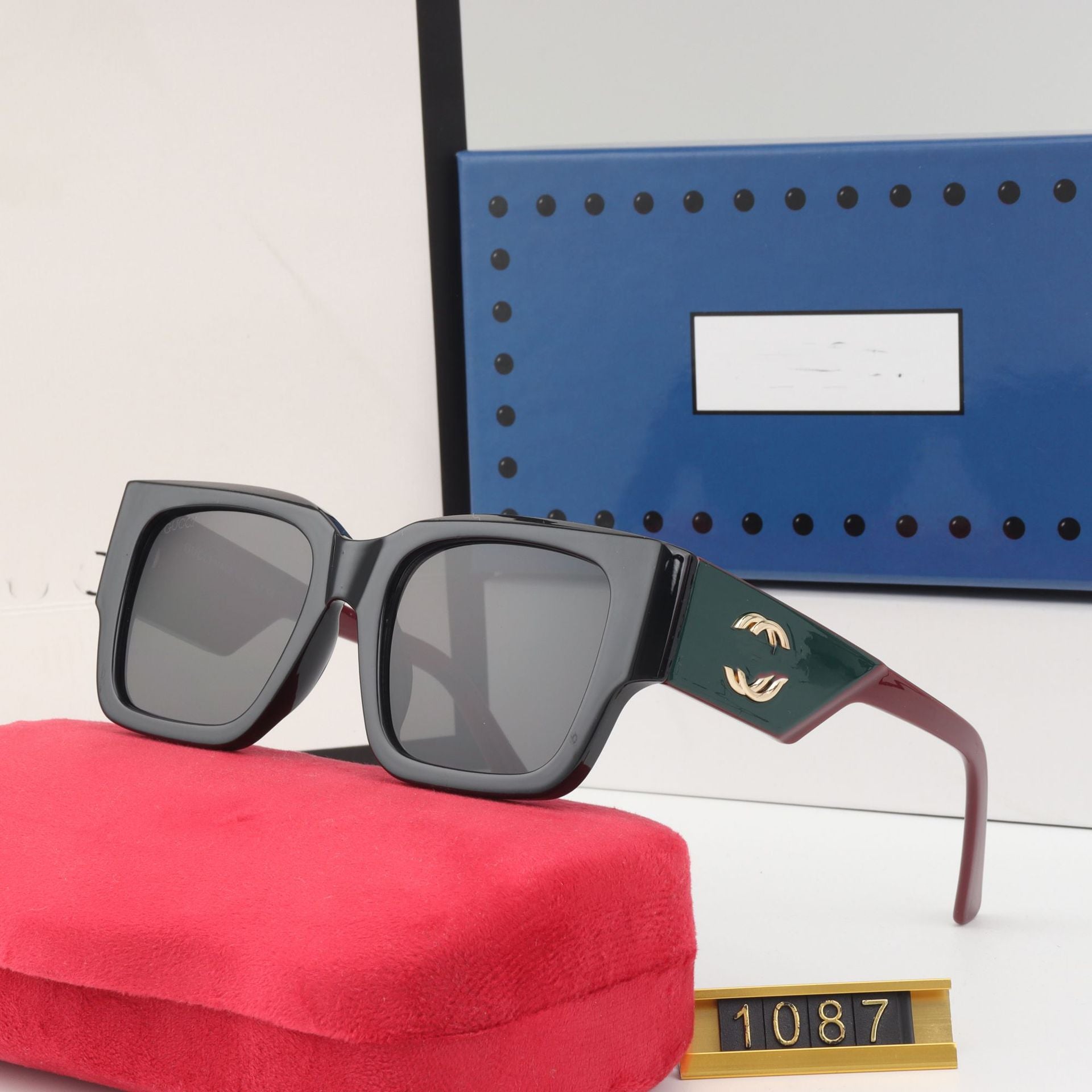 Little Red Book New G Home Sunglasses for Men and Women, Anti-UV, Round Face, Large Frame, Slimming, Driving, Sunshade Sunglasses