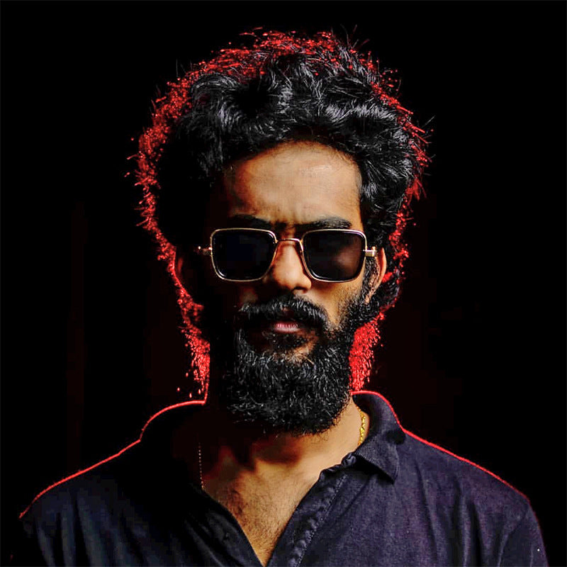 KABIR SINGH Steampunk Small Square Frame Sunglasses for Men High-end Indian Sunglasses Men's Glasses