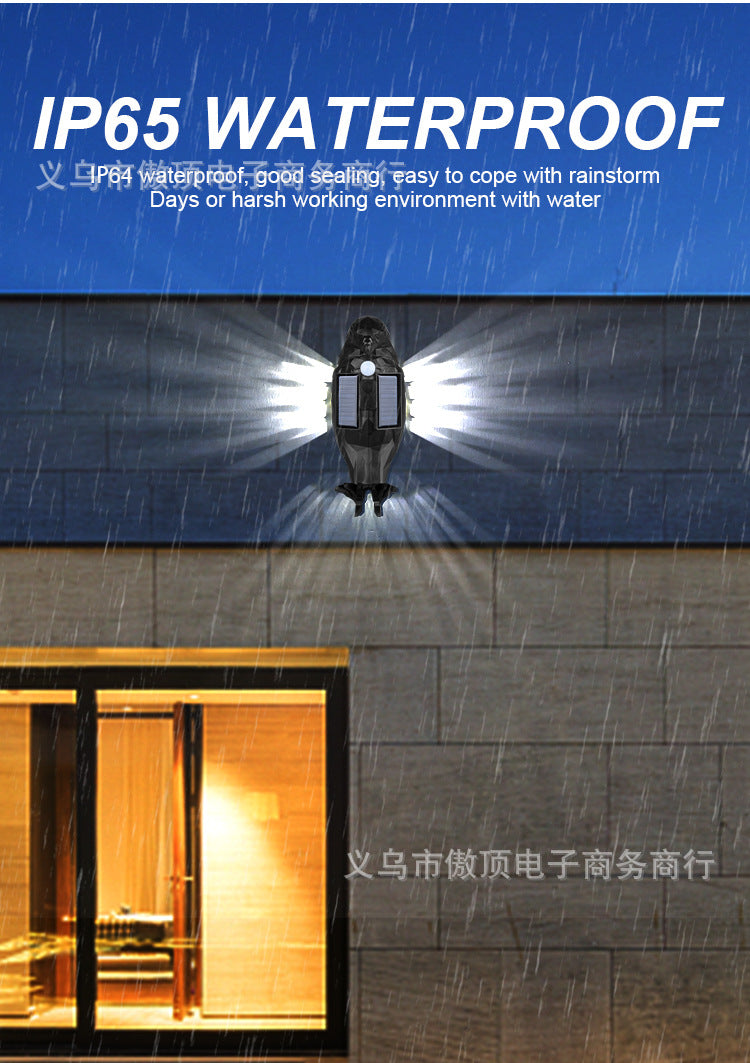 Outdoor Solar Light Owl Eagle Night Light Wall Decoration Light Human Body Sensing Garden Landscape Light Street Light