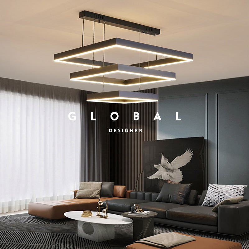 Living Room Lamp Simple and Elegant Main Lamp Modern Dining Room Lamp Home Iron Art Bedroom Lamp High-end Feel led Bar Counter Pendant Light