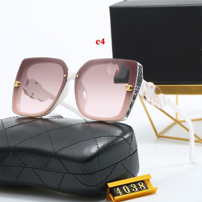 Xiangjia New Large Frame Glasses Fashion Trend Street Style Sunglasses Outdoor Travel UV Protection Sunglasses