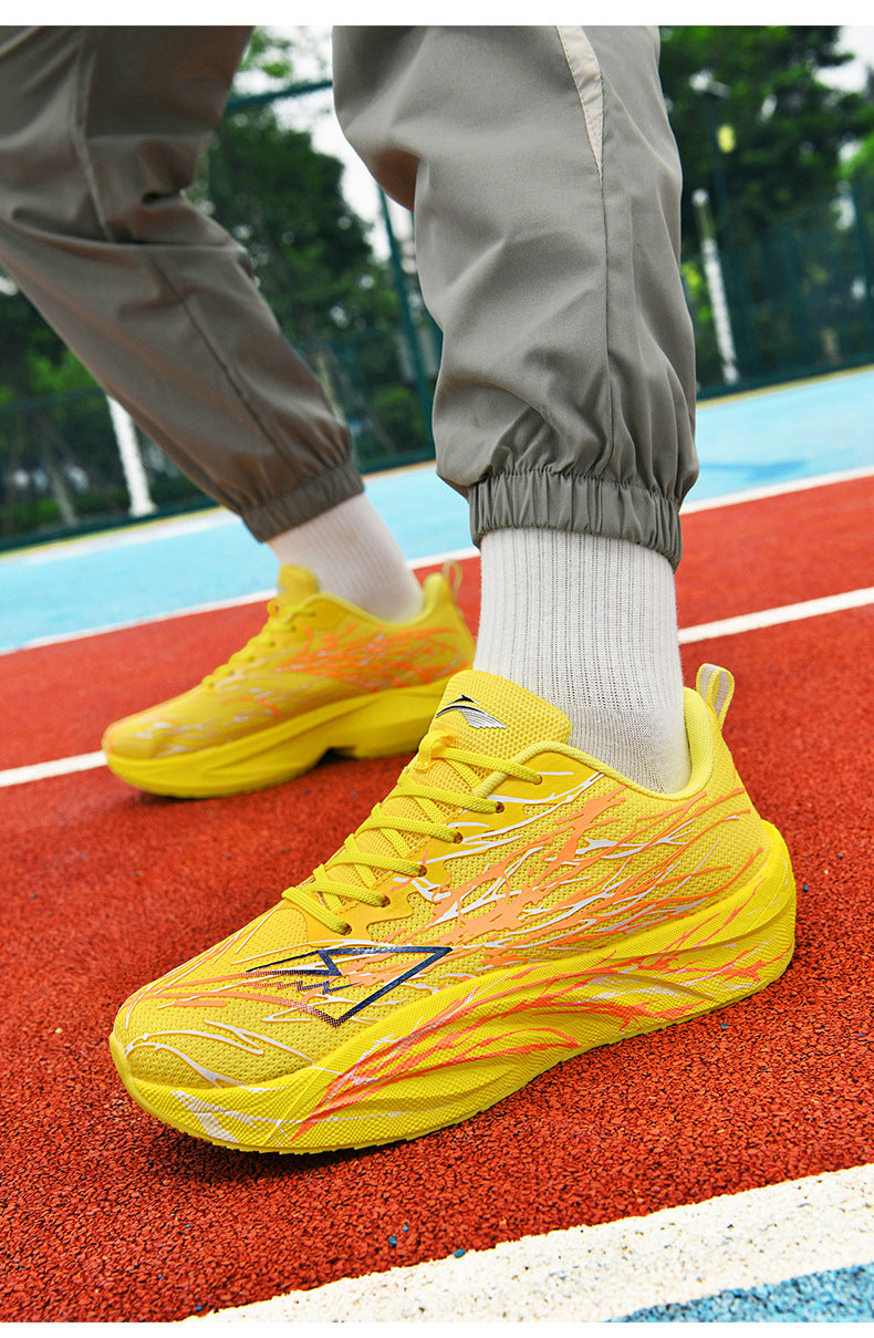 Zhi Jing5Generation pro Full-length Carbon Plate Casual Versatile Running Shoes for Teenagers Professional Lightweight Breathable Shock-absorbing Sports Shoes