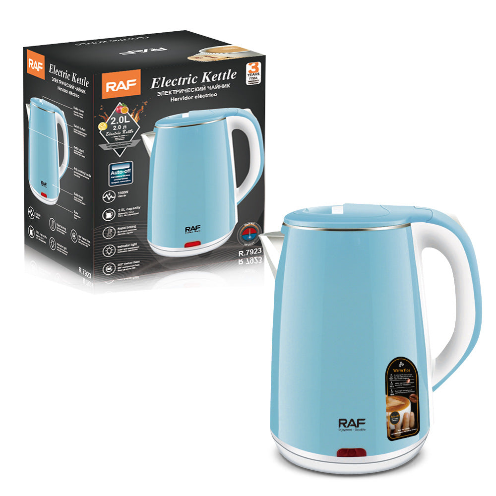 RAF European and American Standard Household Electric Kettle Large Capacity Fast Boiling Kettle Automatic Power-off Anti-dry Boiling Kettle2.3L7923