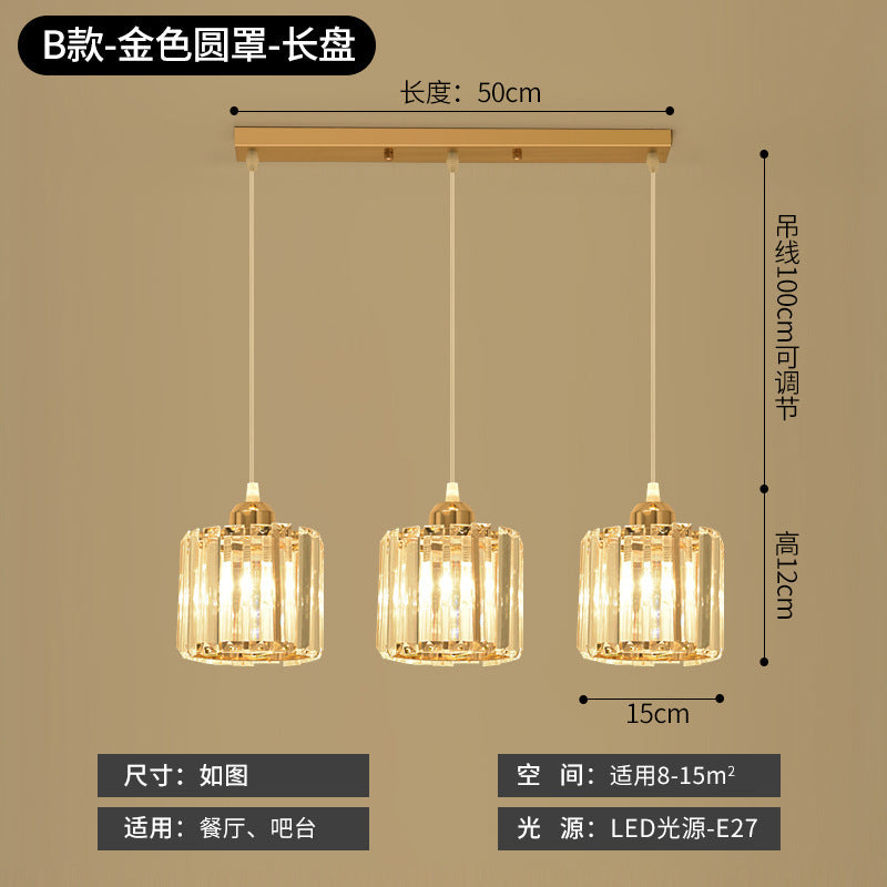 Restaurant Pendant Light Three-Head Modern Minimalist Bar Creative Dining Table Bedroom Unique Living Room Dining Room Grand Nordic Lighting