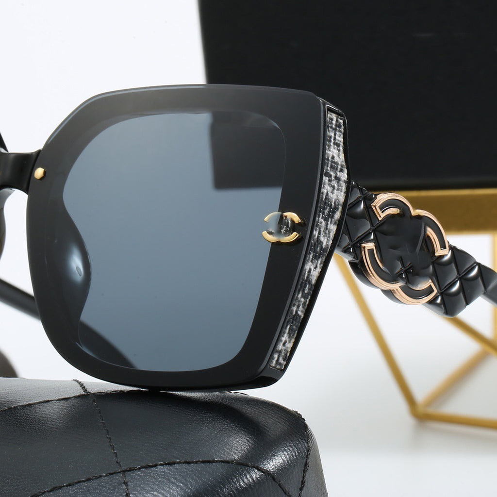 Xiangjia New Large Frame Glasses Fashion Trend Street Style Sunglasses Outdoor Travel UV Protection Sunglasses