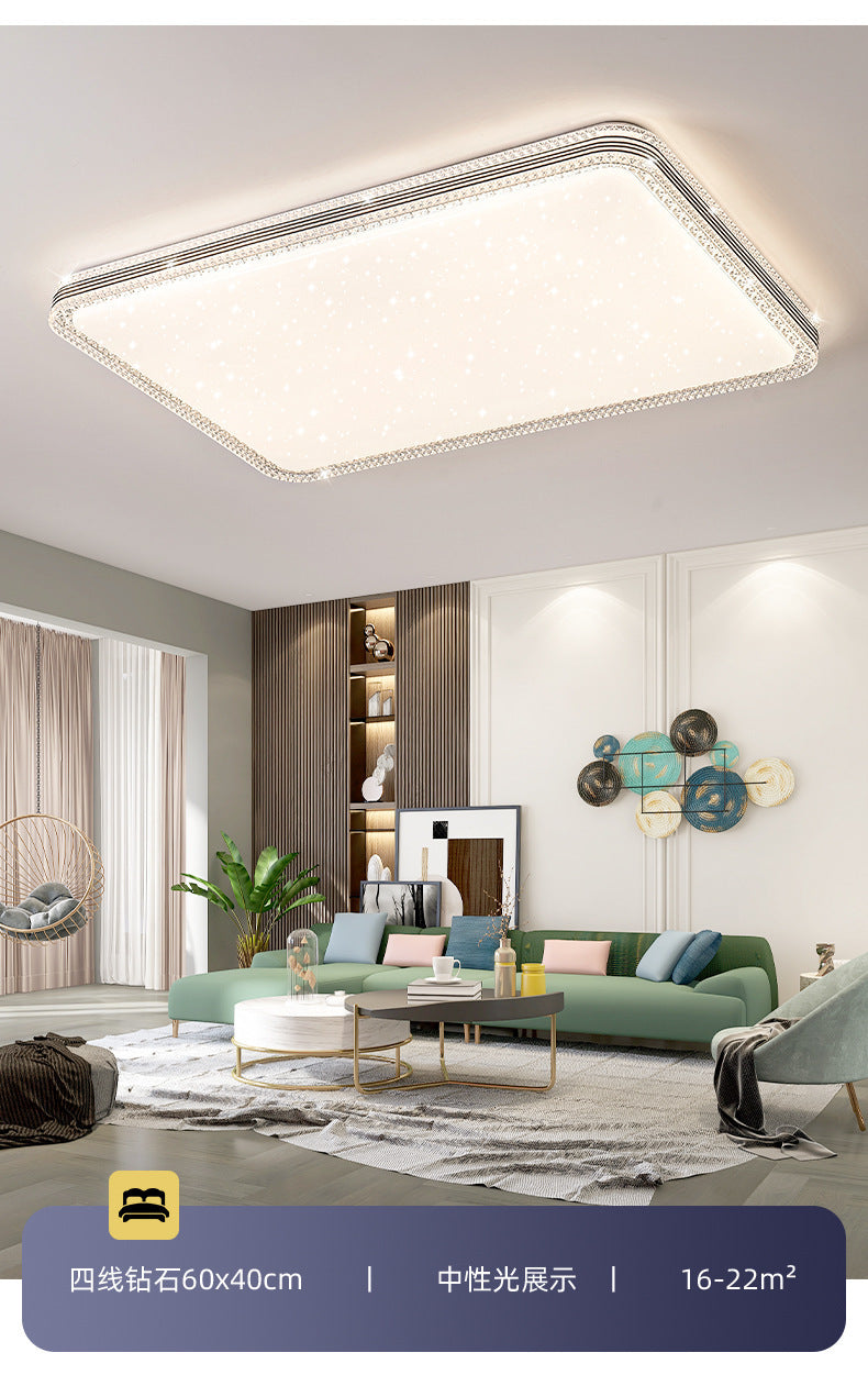 led Ceiling Lamp Master Bedroom Lamp Simple Modern Living Room Lamp Round Room Study Romantic Starry Sky Light Fixture