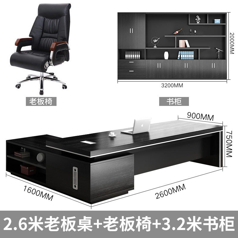 Simple Modern Boss Office Desk and Chair Set New Chinese Style Executive Desk President Desk Manager Desk Office Furniture