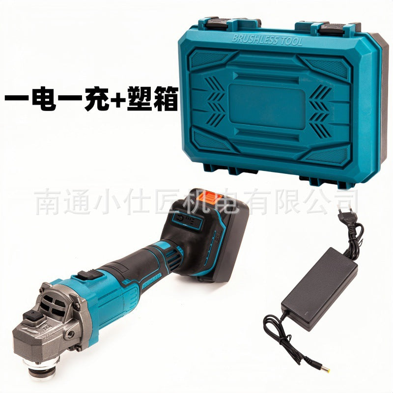 One Battery One Charger High Power Angle Grinder Industrial Grade Brushless Lithium Battery Tool Handheld Household Polishing Angle Grinder