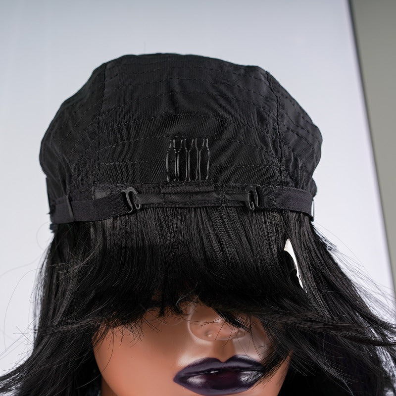 European Hair Band Wig Headband Medium Short Straight Hair African Headscarf Bob Trendy Element Bangs