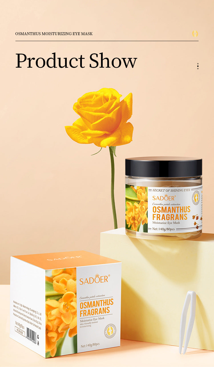 Full English Golden Osmanthus Eye Mask Patch SADOER Moisturizing and Hydrating to Reduce Dark Circles  Foreign Trade Live Wholesale