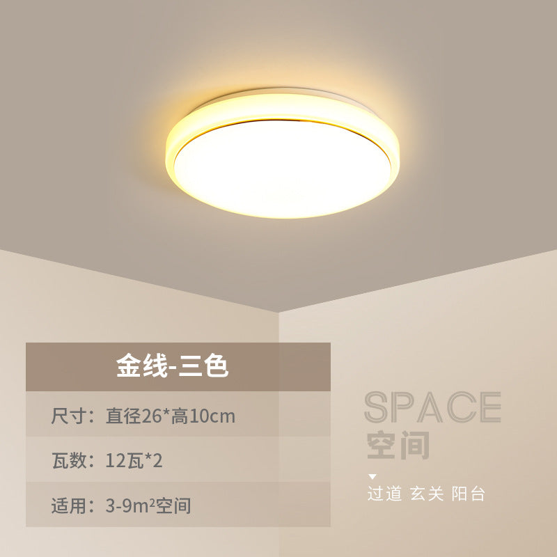 led Ceiling Lamp Nordic Simple Living Room Lamp Round Bedroom Children's Lamp Balcony Corridor Engineering Ceiling Light Fixture