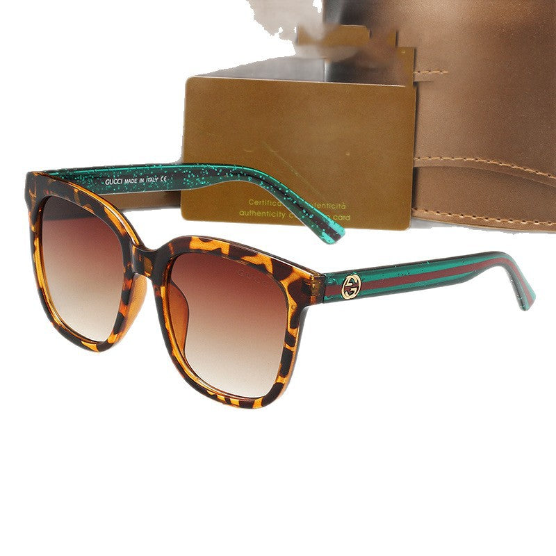 gm Sunglasses Korean Style Square Frame Big Face Slimming Polarized UV Protection Sunglasses for Women Trendy Street Style Glasses logo