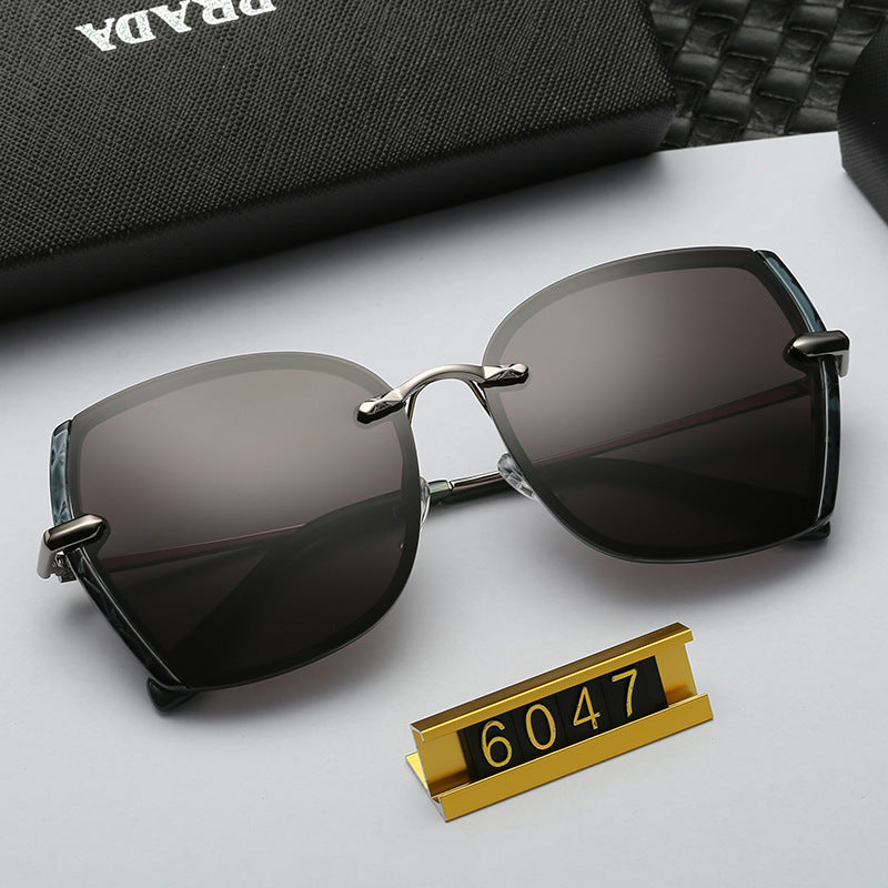 Polarized Driving Anti-Glare Sunglasses for Women Fashionable Internet Celebrity Style Frameless Sunglasses Trendy Korean Version Sunglasses