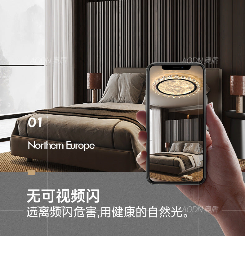 Italian Style High Brightness Full Spectrum Eye Protection Design Sense High-end Light Luxury Master Bedroom Creative Cloud Ceiling Light