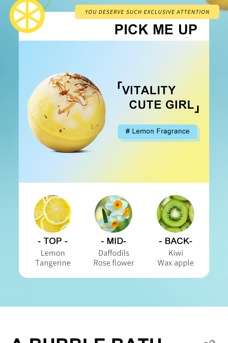 Full English Dried Flower Explosive Bath Salt Ball100gSADOER Clean Fragrance Bath Ball  Wholesale