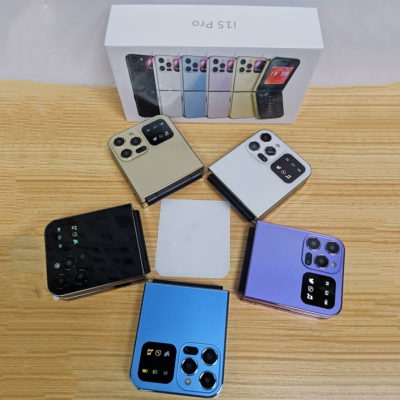 i15 pro Dual SIM Mobile Non-Smartphone Flip Phone with Buttons for Seniors2G Mobile Phone