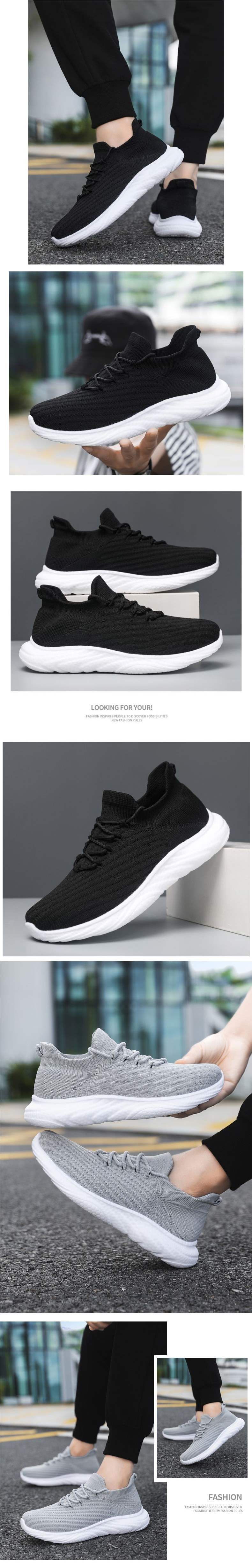 Summer Breathable Sports Versatile Popcorn Flyknit Summer Casual Mesh Sneakers Sports Shoes Student Running Shoes