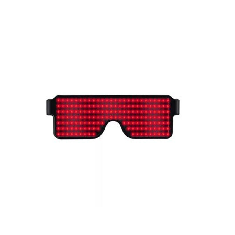 LED Glowing Glasses Colorful Same Style Bar Party Dynamic Charging Changing Patterns Light Up LED Glossy Sunglasses