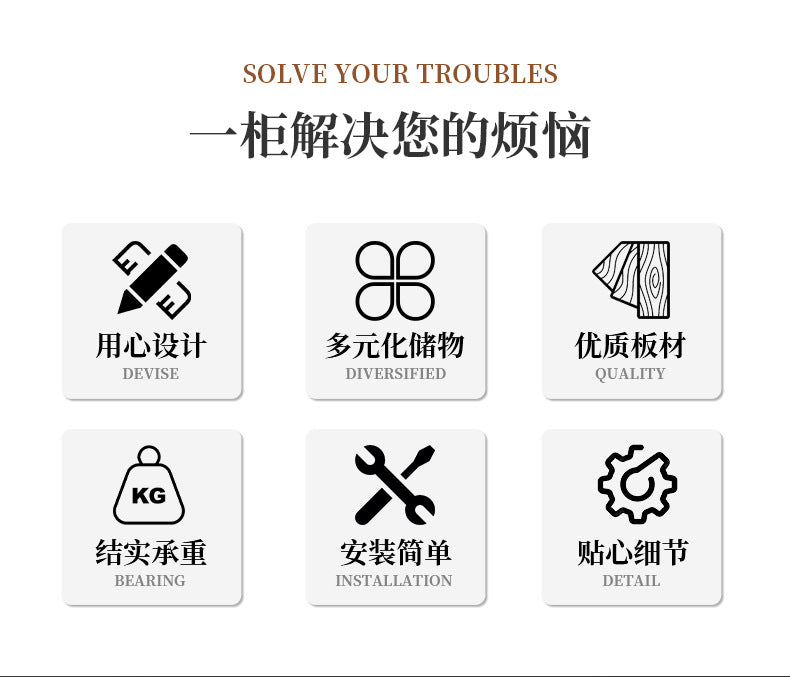 E0Grade European Pine Cream Style Chest of Drawers Simple Drawer Cabinet Bedroom Wall Storage Four-Drawer Cabinet Bedside Cabinet Sideboard