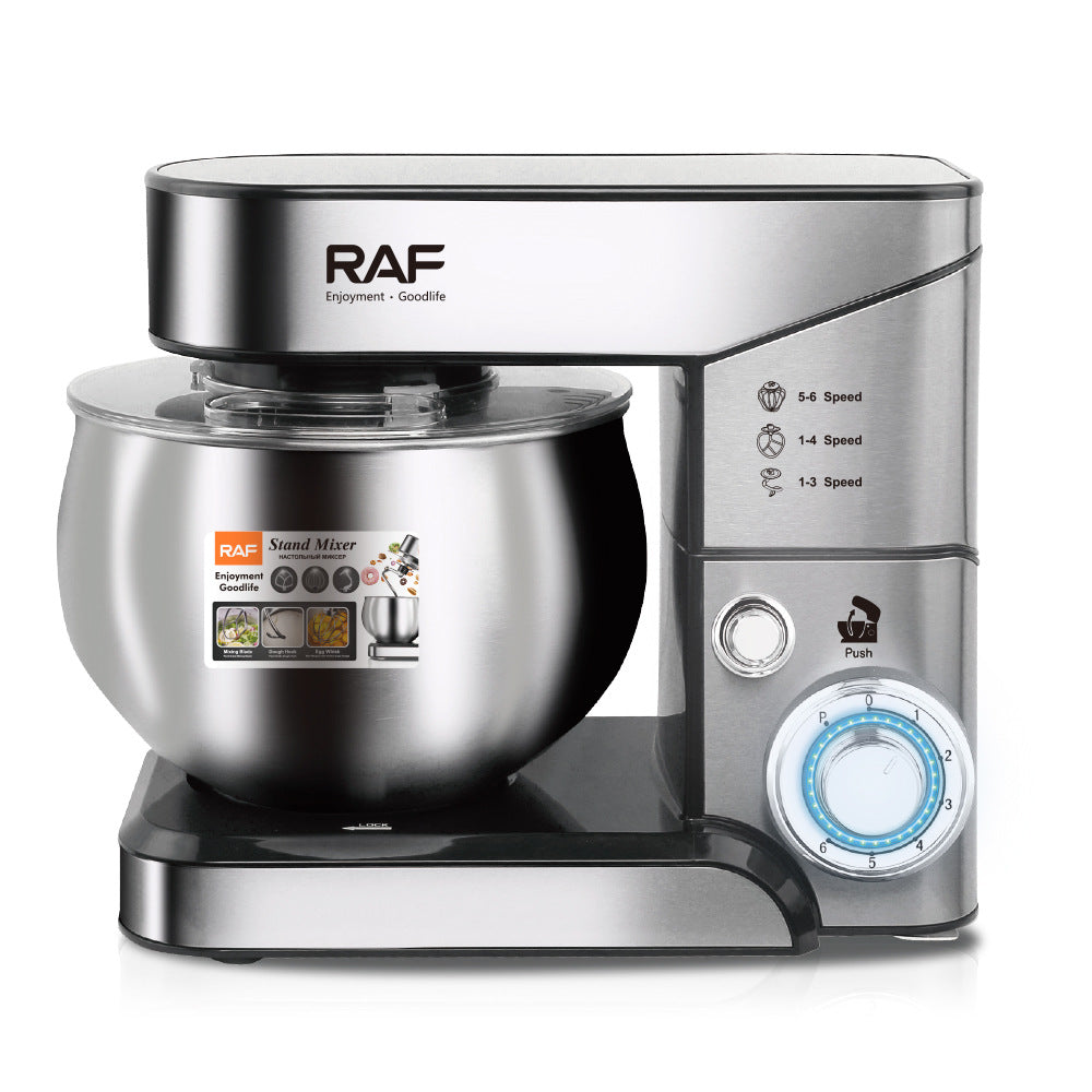 RAF European Standard Kitchen Machine6.8L Automatic Household Small Multi-Functional Dough Mixer for Beating Egg Liquid and Kneading Dough