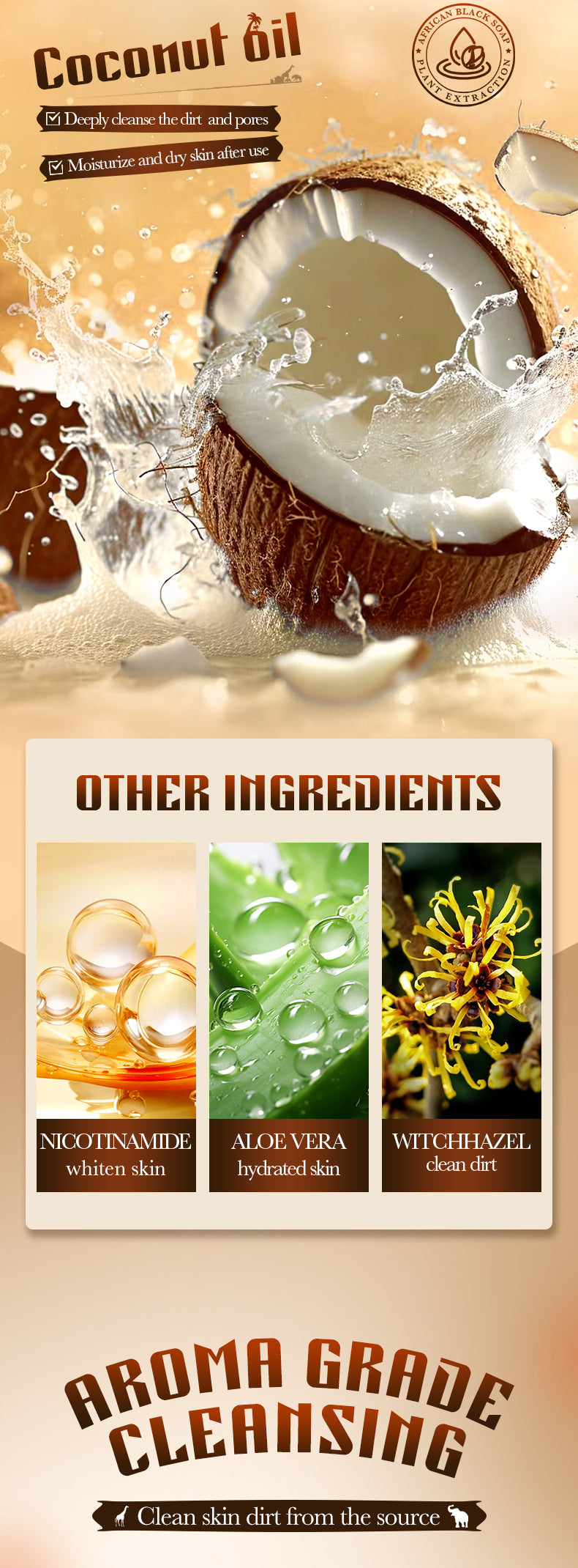 African Handmade Essential Oil Soap100g Deep Cleansing Body Handmade Soap Export Manufacturer Wholesale