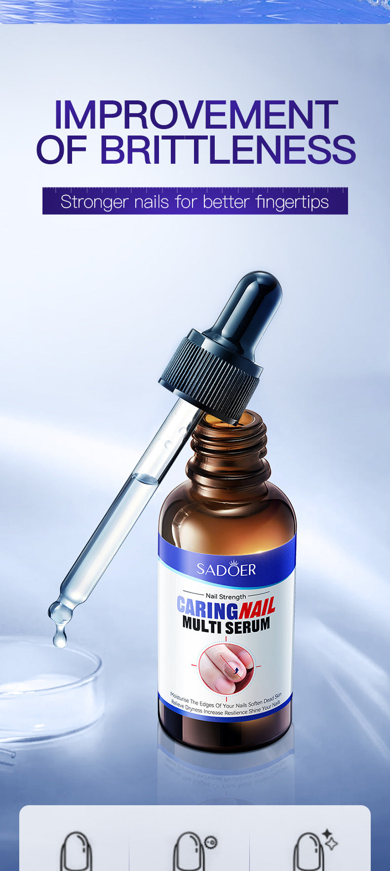 Full English Moisturizing Nail Care Essence SADOER Skin rejuvenation and moisturizing essence liquid  wholesale