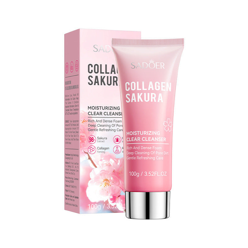 Sakura Mask Box SADOER Collagen Moisturizing Rejuvenating Hydrating Mask Cross-Border Wholesale