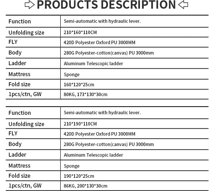 Outdoor Camping All-Aluminum Alloy Roof Tent Rainproof Automatic Quick-Open Camping Car Top Manufacturer Wholesale All-Season Universal