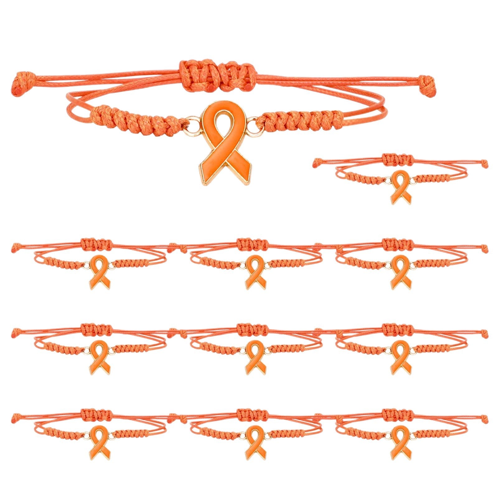 Diamond Knot Braided Bracelet Set Care Day Handmade Woven Ribbon Bracelet Women's Health Friendship Braided Bracelet