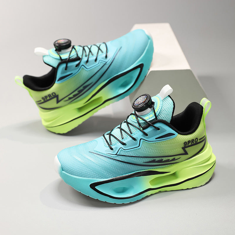 Red Rabbit9PRO Children's Fashion Casual Rotating Buckle Sports Shoes for Girls Lightweight Non-Slip Wear-Resistant Running Shoes for Boys