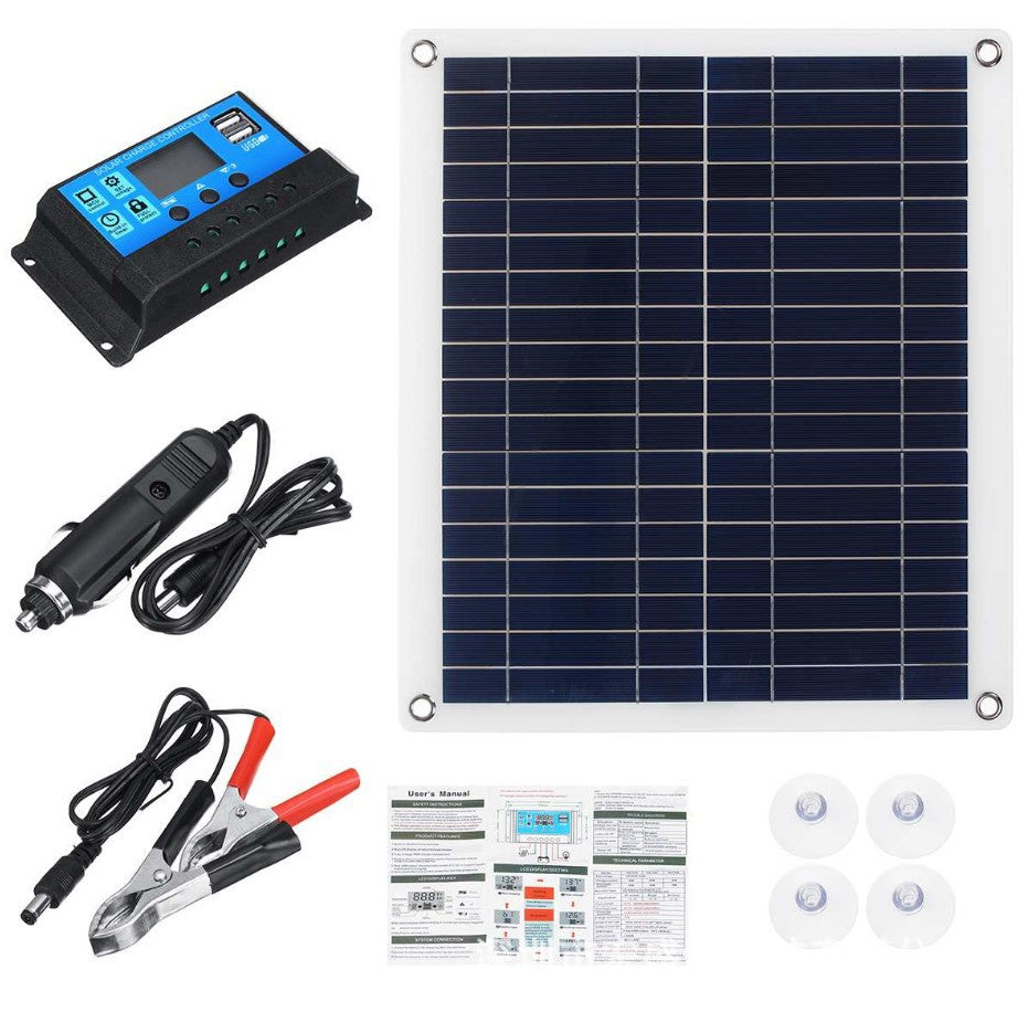 30W 18V High Efficiency Mini Solar Panel Flexible Voltage Polycrystalline Silicon Portable Battery Charging System
