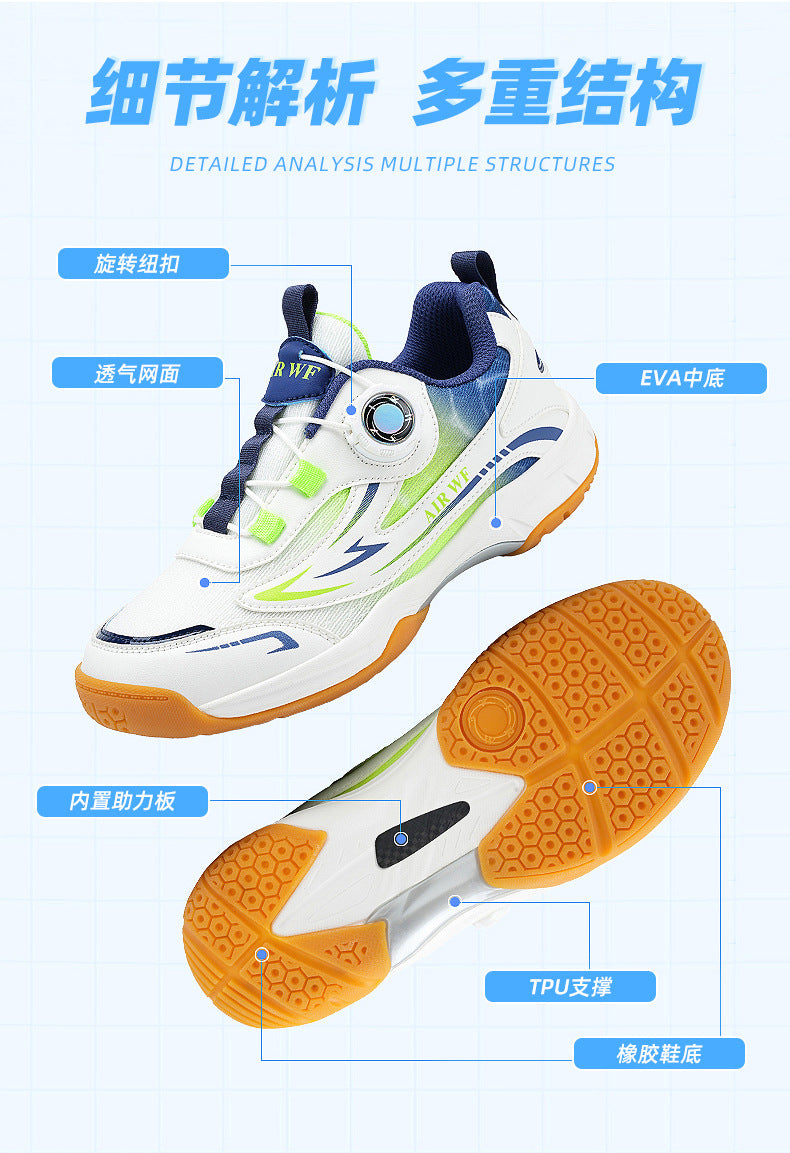 Children's Badminton Shoes New Table Tennis Breathable Soft Sole Lightweight Non-Slip Professional Competition Training Boys' Sports Shoes