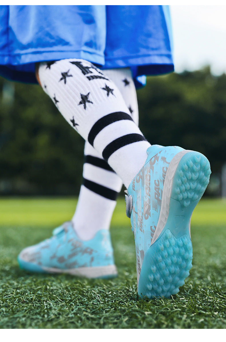 New Children's Magic Sticker Broken Nail Training Football Shoes Girls Boys Primary School Students Competition Training Sneakers