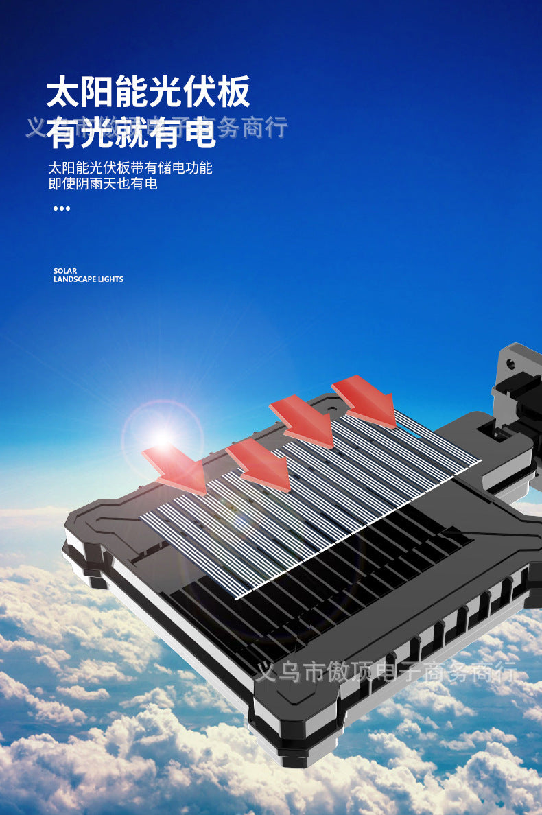 New Solar Light Human Body Sensing Street Light Outdoor Garden Light with Remote Control Garden Light LED Wall Lamp