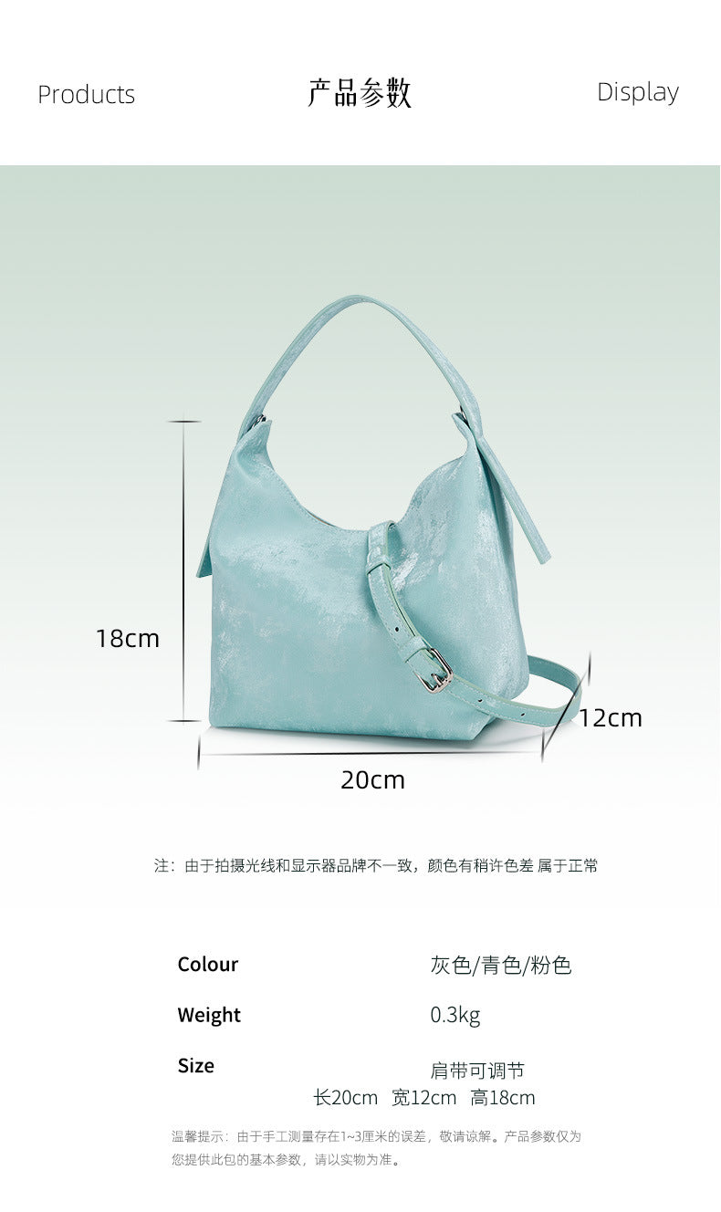 New Chinese Style National Style Satin Lunch Box Bag Niche Satin Gradient Handbag Crossbody Bag Versatile Women's Bag