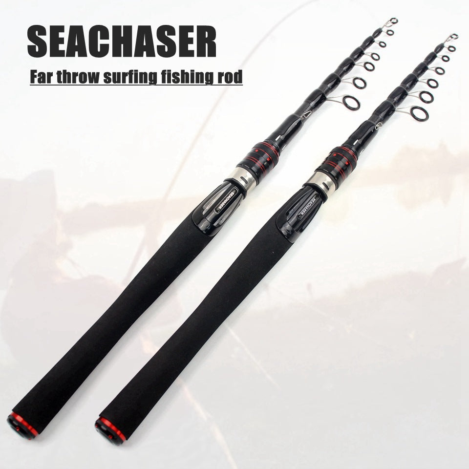 Ultra-short Portable Telescopic Lure Rod Carbon Short Sea Rod Retractable50Centimeter European and American Fishing Gear Manufacturer Wholesale