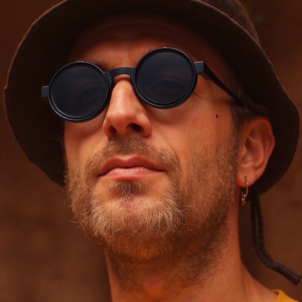 ND Nine-Stage Manual Adjustable Zoom Glasses Anti-Glare Round Frame Sunscreen Sunglasses High-End Polarized Sunglasses for Men