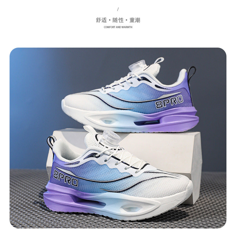 Spring and Summer Fashion Comfortable Running Shoes for Teenagers, Casual Shoes with High Elasticity and Shock Absorption, Student Marathon Training Sports Shoes